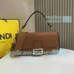 Replica Fend--i Baguette Brown Crossbody Bag Medium Size